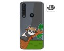 Funda Gel Transparente para Motorola One Macro diseño Panda Dibujos