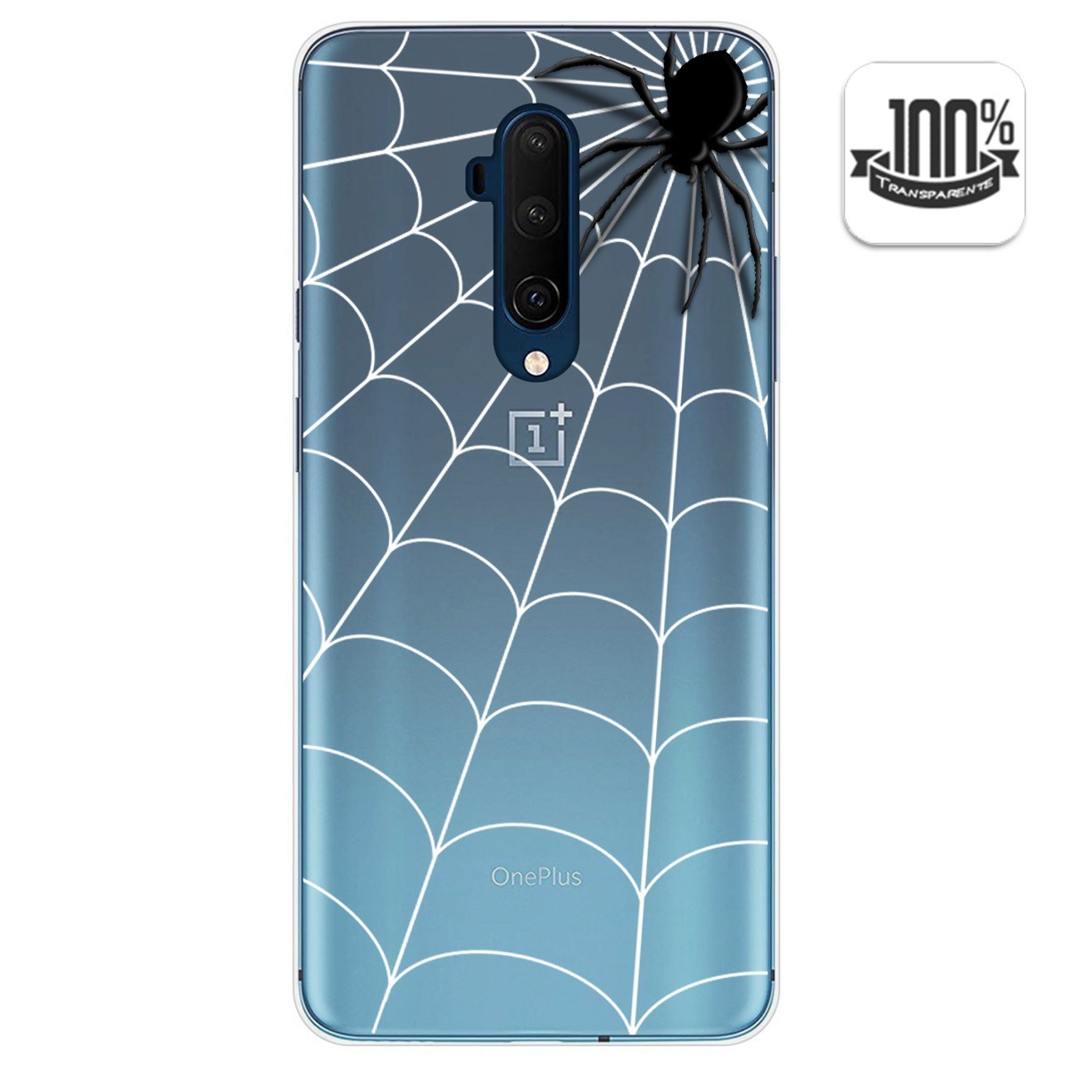 Funda Gel Transparente para Oneplus 7T Pro diseño Araña Dibujos