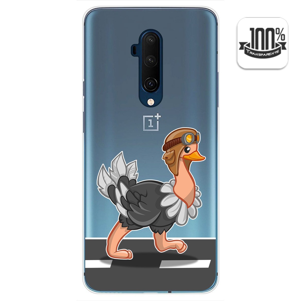 Funda Gel Transparente para Oneplus 7T Pro diseño Avestruz Dibujos