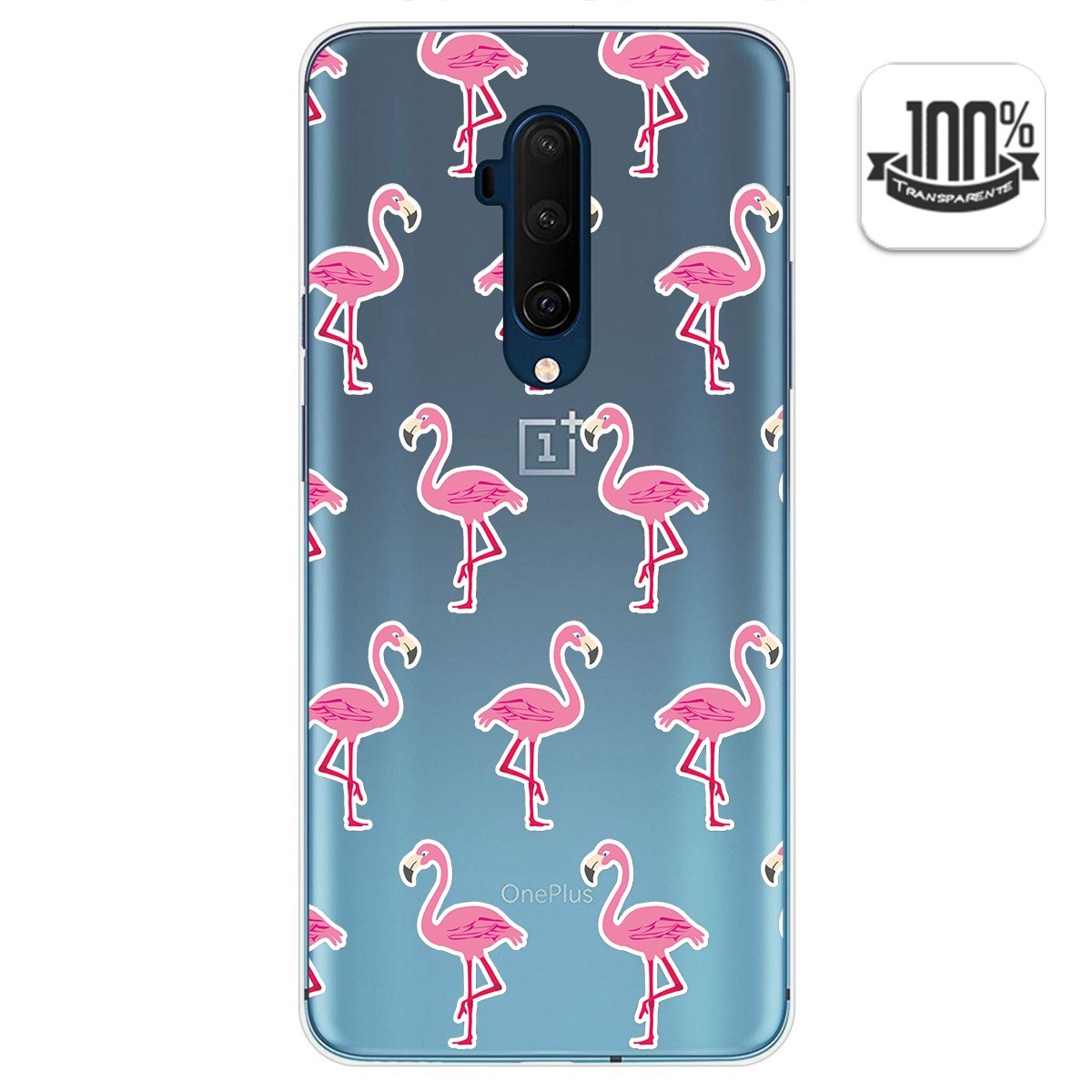 Funda Gel Transparente para Oneplus 7T Pro diseño Flamenco Dibujos