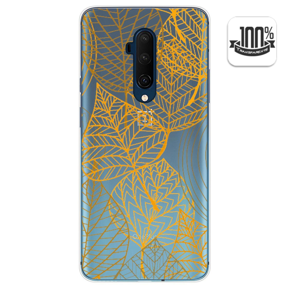 Funda Gel Transparente para Oneplus 7T Pro diseño Hojas Dibujos