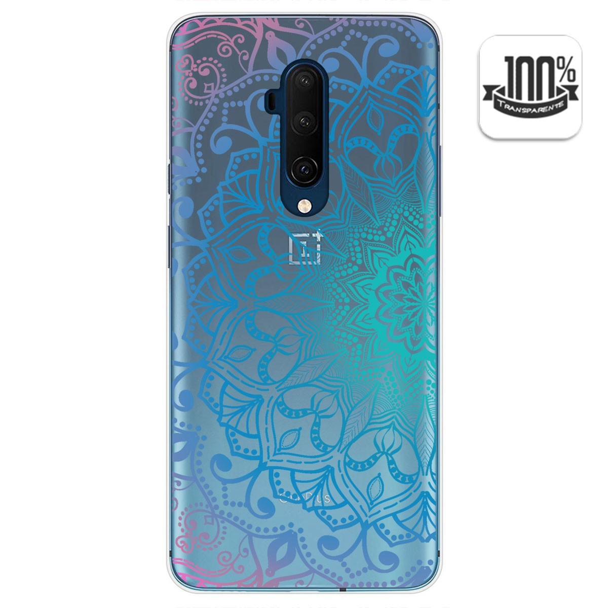 Funda Gel Transparente para Oneplus 7T Pro diseño Mandala Dibujos