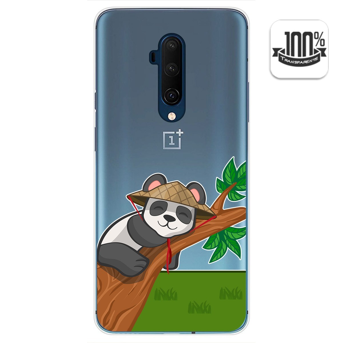 Funda Gel Transparente para Oneplus 7T Pro diseño Panda Dibujos