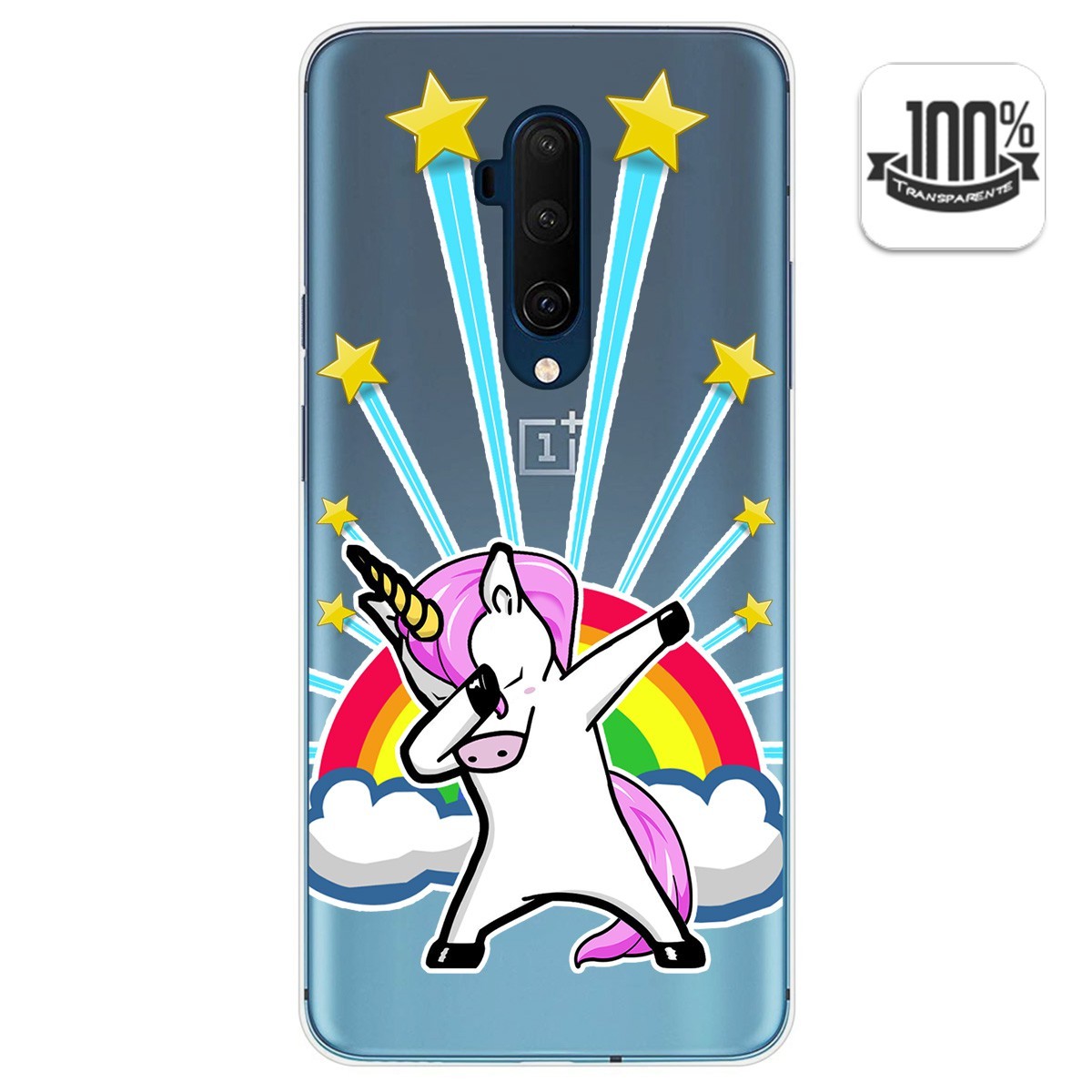 Funda Gel Transparente para Oneplus 7T Pro diseño Unicornio Dibujos