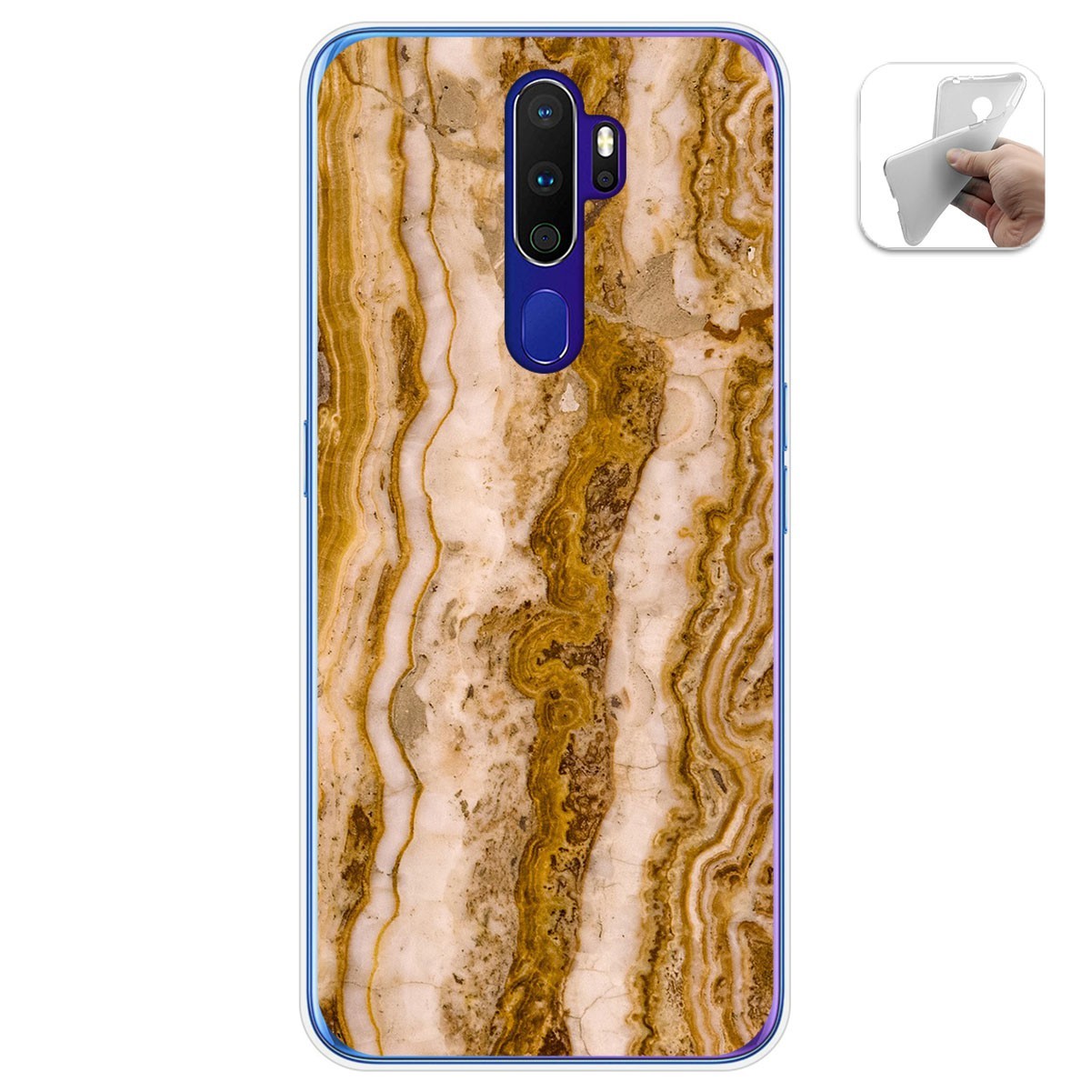 Funda Gel Tpu para Oppo A9 2020 diseño Mármol 10 Dibujos