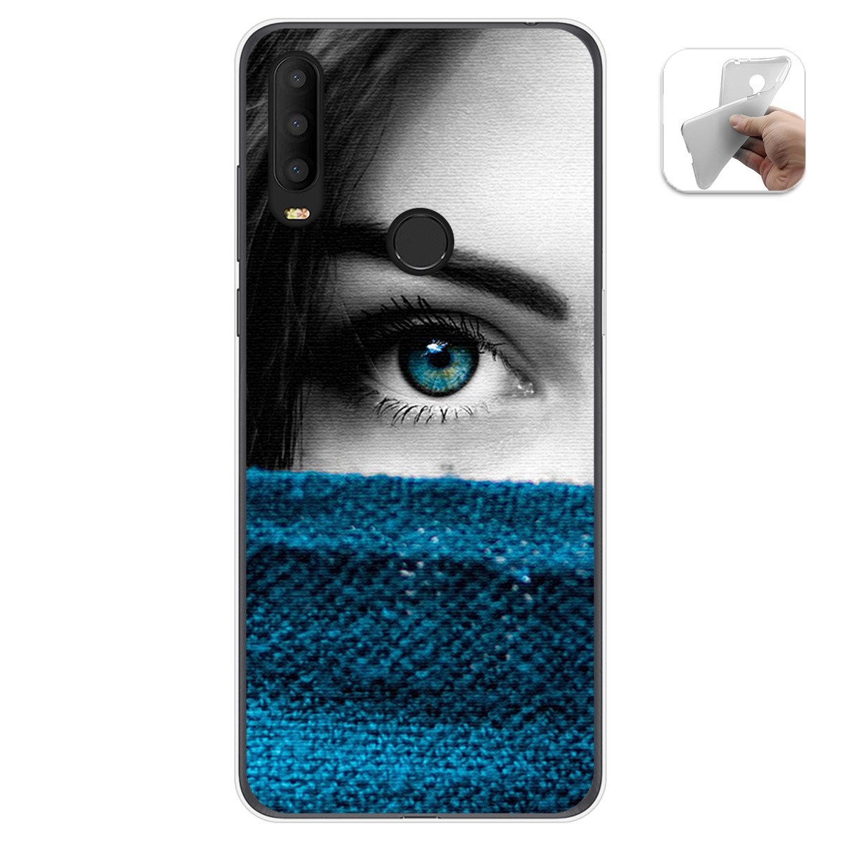 Funda Gel Tpu para Alcatel 3X 2020 diseño Ojo Dibujos