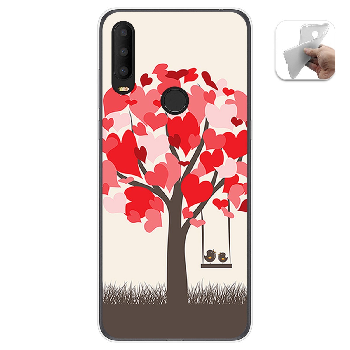 Funda Gel Tpu para Alcatel 3X 2020 diseño Pajaritos Dibujos