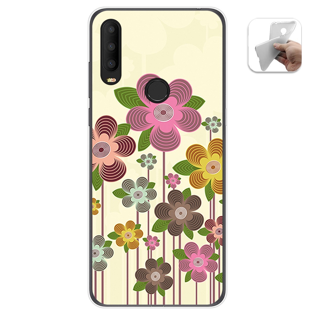 Funda Gel Tpu para Alcatel 3X 2020 diseño Primavera En Flor Dibujos