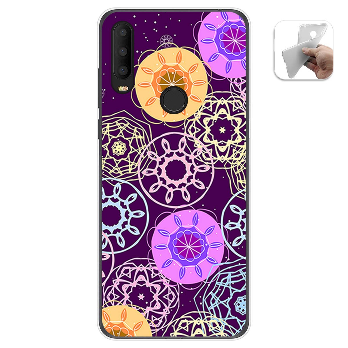 Funda Gel Tpu para Alcatel 3X 2020 diseño Radial Dibujos