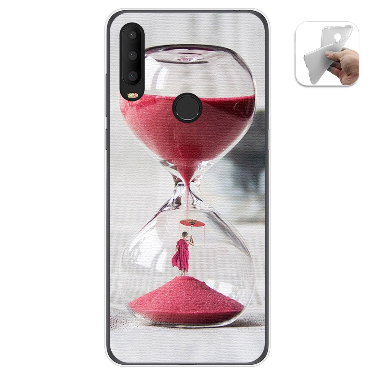 Funda Gel Tpu para Alcatel 3X 2020 diseño Reloj Dibujos