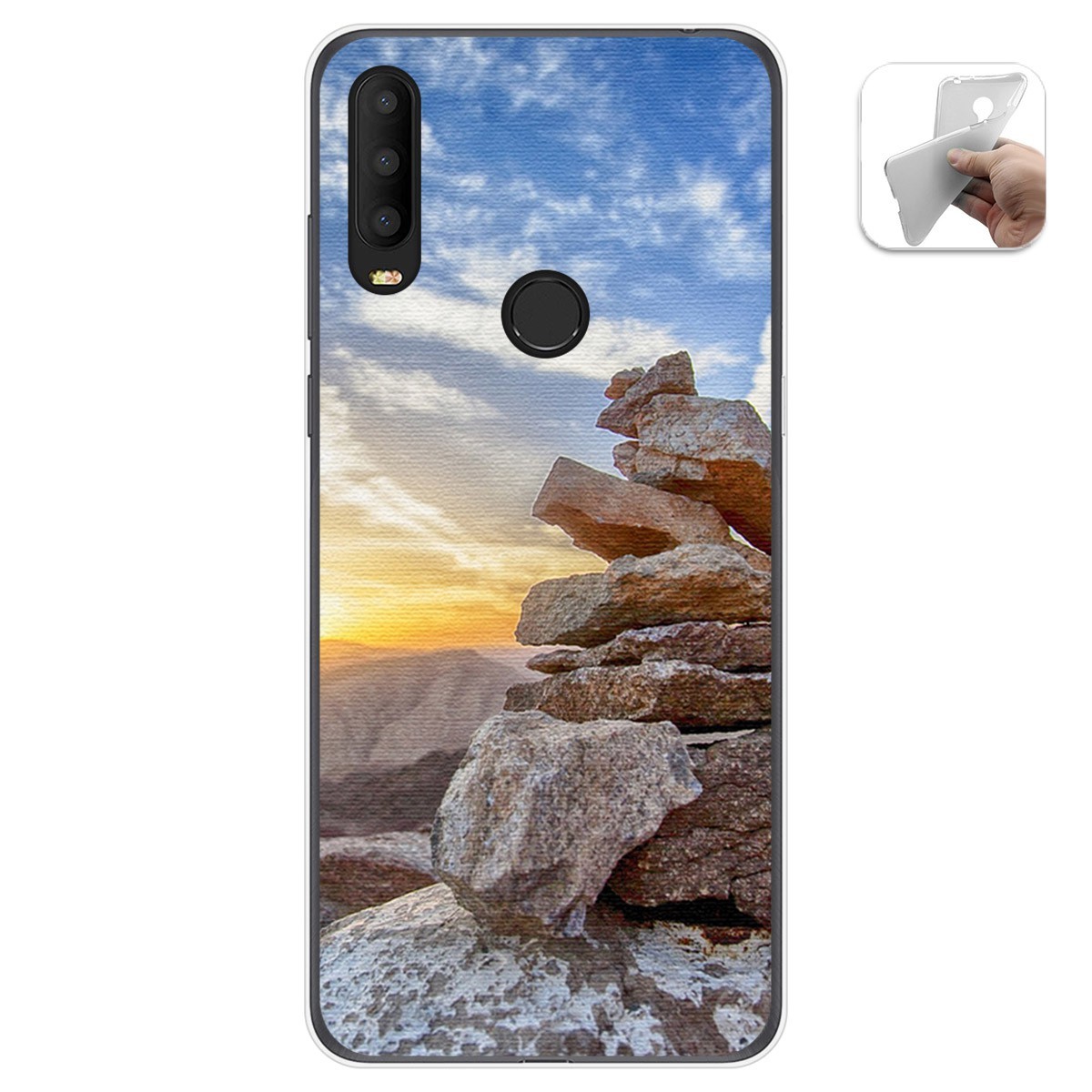 Funda Gel Tpu para Alcatel 3X 2020 diseño Sunset Dibujos