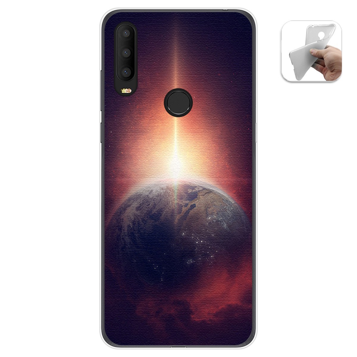 Funda Gel Tpu para Alcatel 3X 2020 diseño Tierra Dibujos