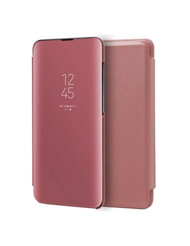 Funda Flip Cover Clear View para Samsung Galaxy A51 color Rosa