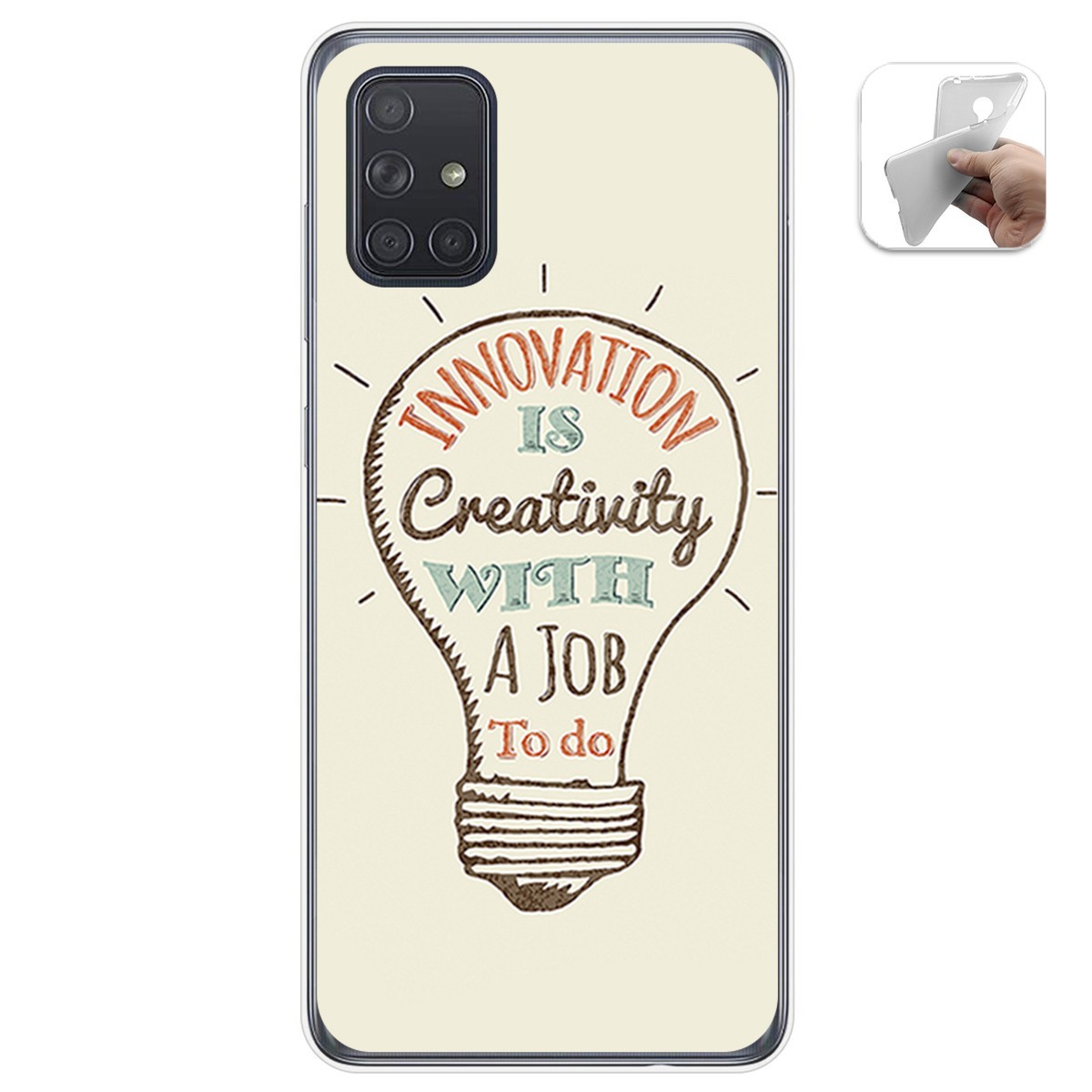 Funda Gel Tpu para Samsung Galaxy A71 diseño Creativity Dibujos