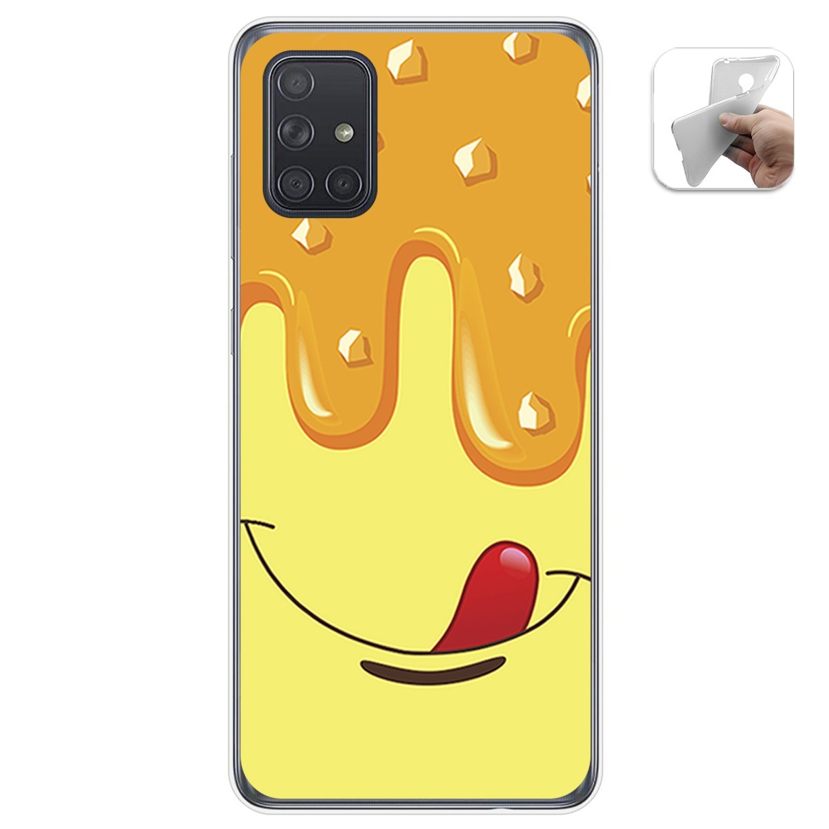 Funda Gel Tpu para Samsung Galaxy A71 diseño Helado Vainilla Dibujos