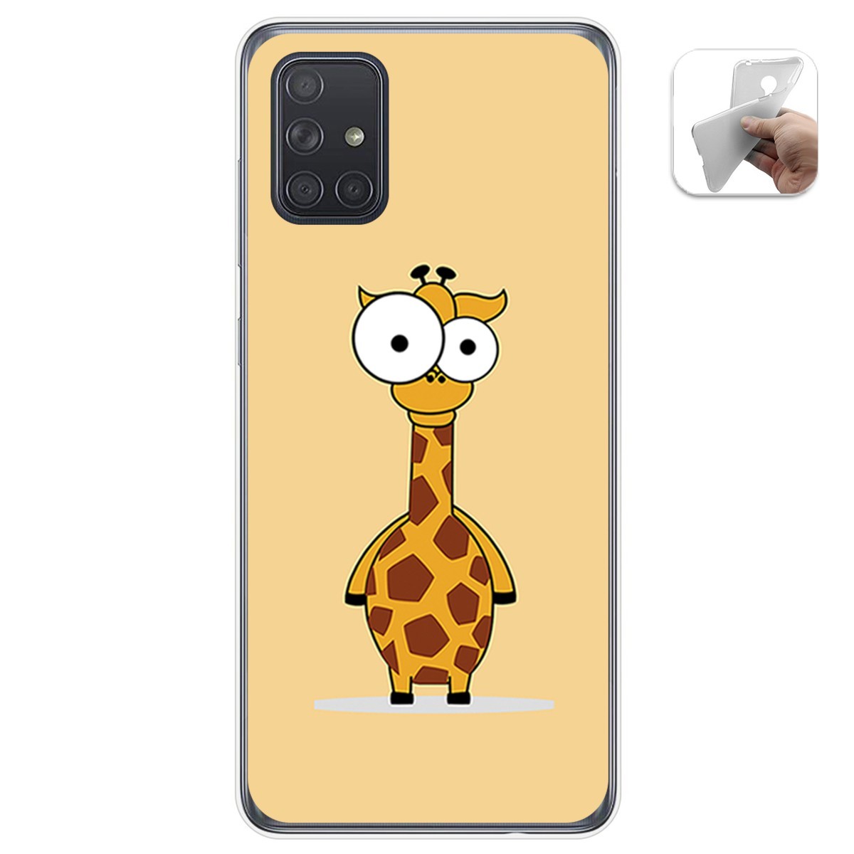 Funda Gel Tpu para Samsung Galaxy A71 diseño Jirafa Dibujos