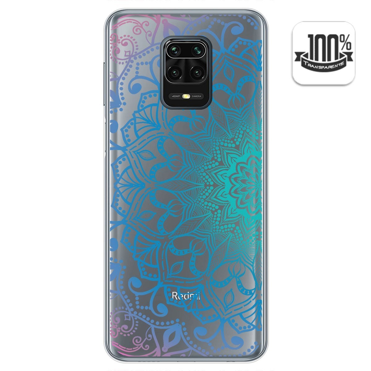 Xiaomi Redmi Note 9S / Note 9 Pro Funda Gel Tpu Silicona transparente  dibujo Flores 01