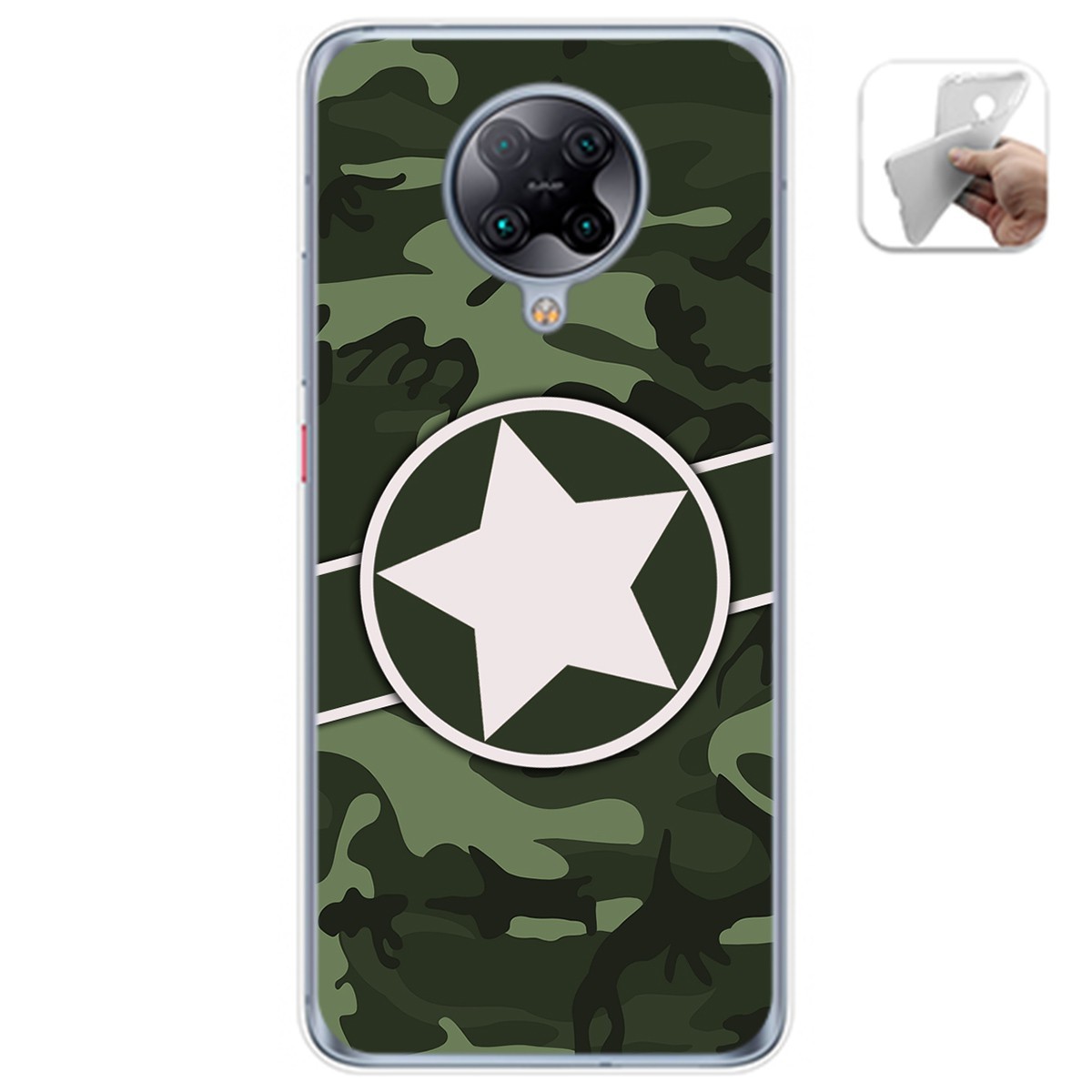 Funda Gel Tpu para Xiaomi POCO F2 Pro diseño Camuflaje 01 Dibujos