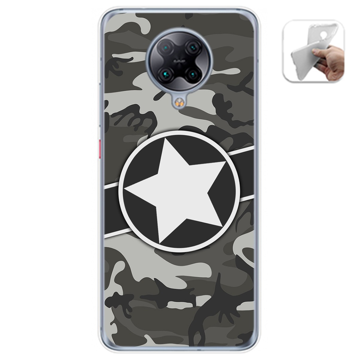 Funda Gel Tpu para Xiaomi POCO F2 Pro diseño Camuflaje 02 Dibujos