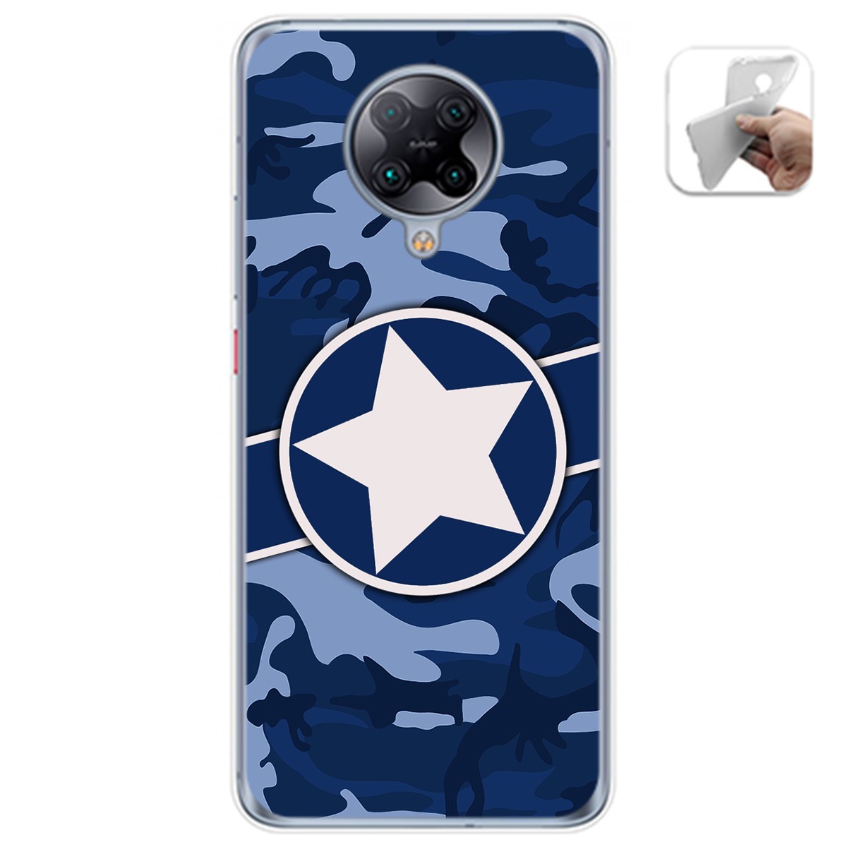 Funda Gel Tpu para Xiaomi POCO F2 Pro diseño Camuflaje 03 Dibujos