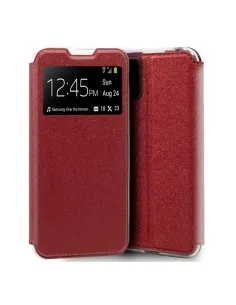 Funda Libro Soporte con Ventana para Xiaomi Mi 10 Lite color Roja