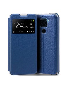 Funda Libro Soporte con Ventana para Xiaomi Redmi Note 9 color Azul