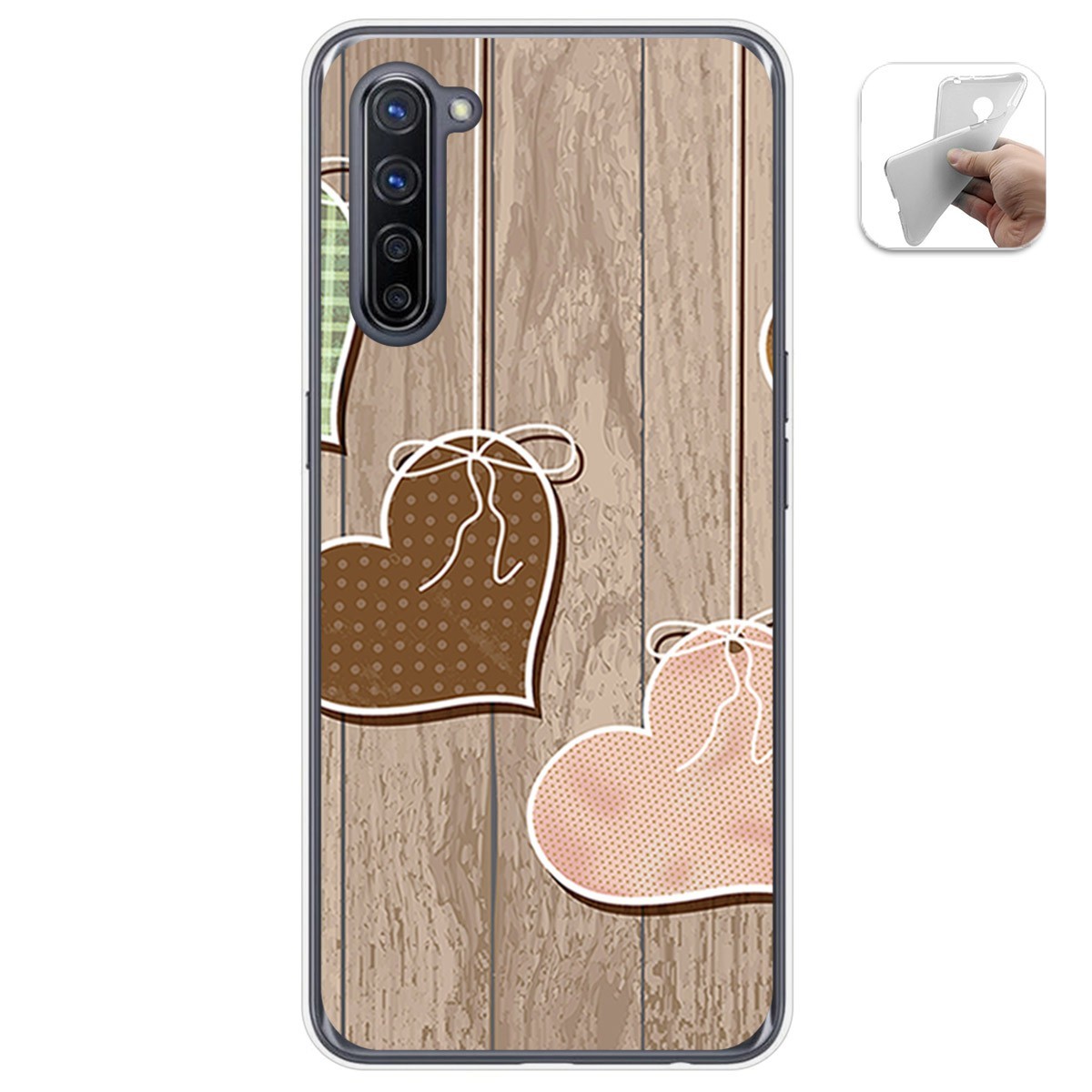 Oppo Find X2 Lite Funda Gel Tpu Silicona dibujo Café