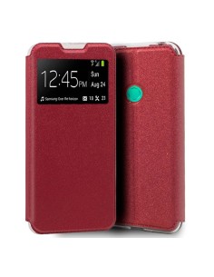 Funda Libro Soporte con Ventana para Huawei P Smart 2020 color Roja