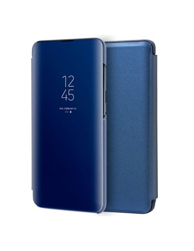 Funda Flip Cover Clear View para Xiaomi Redmi Note 9S / Note 9 Pro color Azul