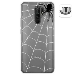 Funda Gel Transparente para Xiaomi Redmi 9 diseño Araña Dibujos