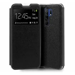 Funda Libro Soporte con Ventana para Xiaomi Redmi 9 color Negra