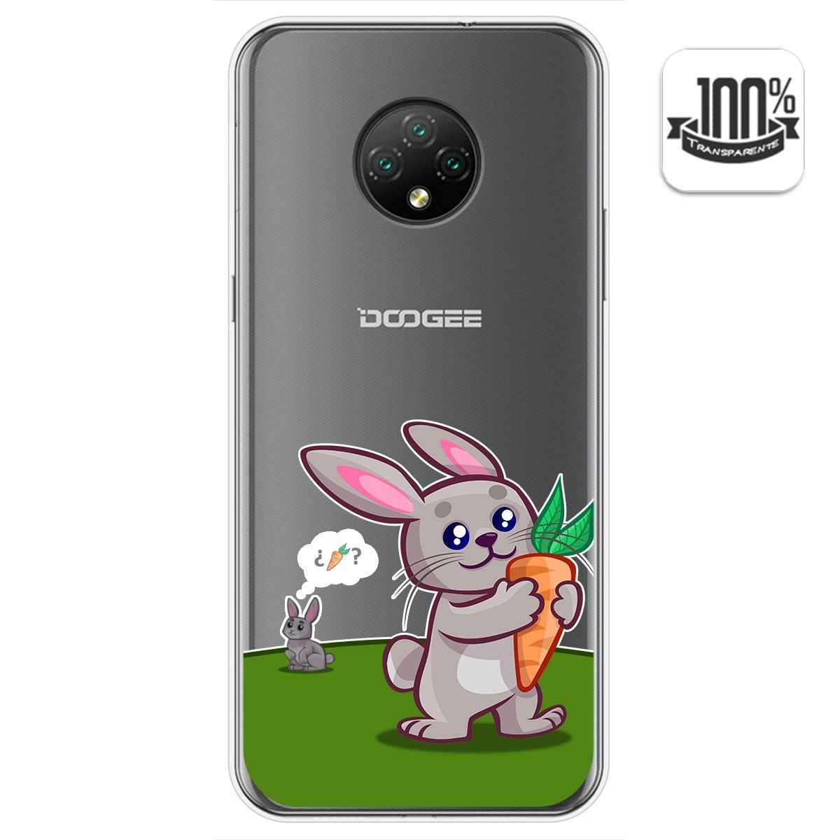 Funda Gel Transparente para Doogee X95 diseño Conejo Dibujos