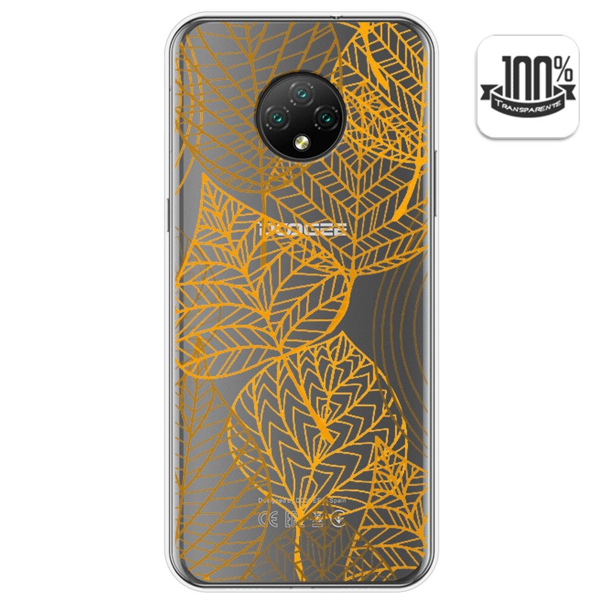 Funda Gel Transparente para Doogee X95 diseño Hojas Dibujos