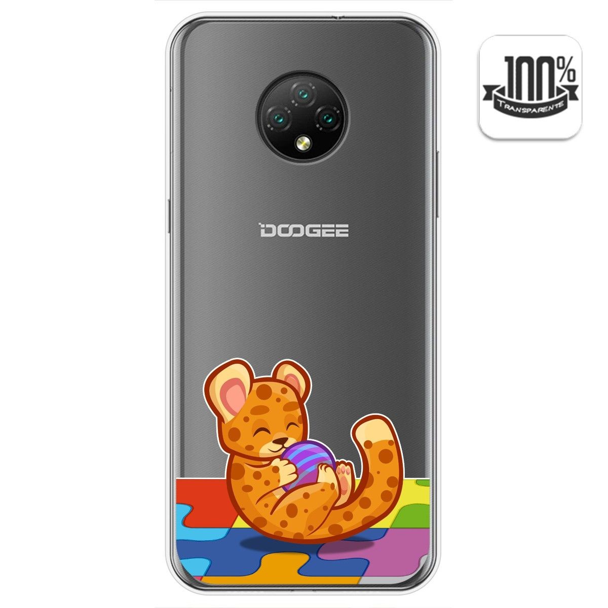 Funda Gel Transparente para Doogee X95 diseño Leopardo Dibujos