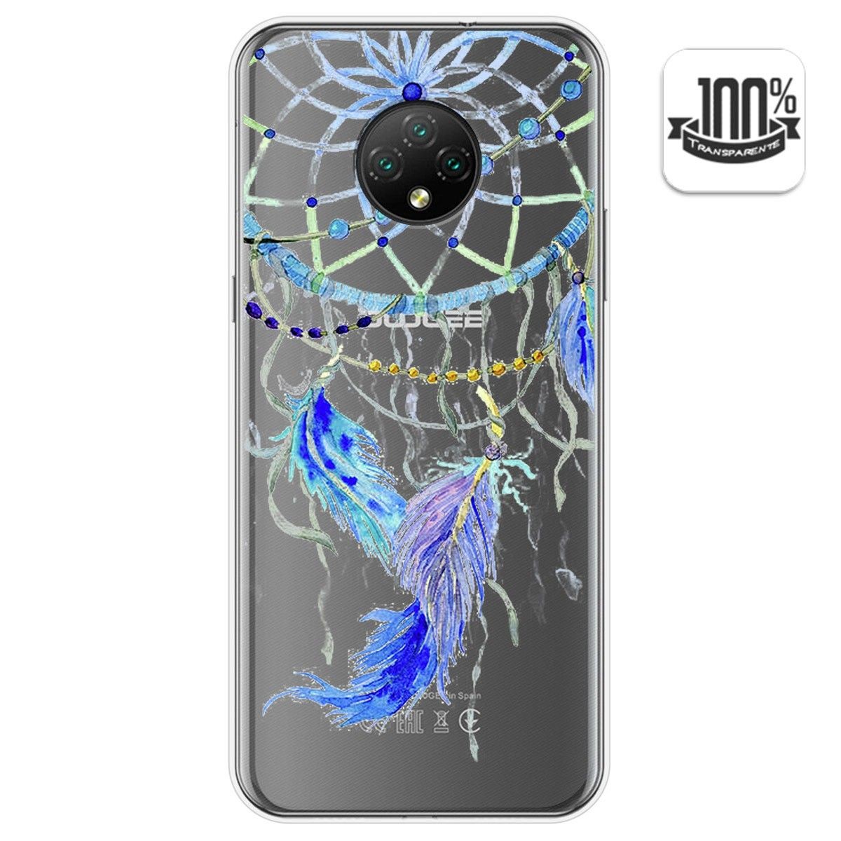 Funda Gel Transparente para Doogee X95 diseño Plumas Dibujos