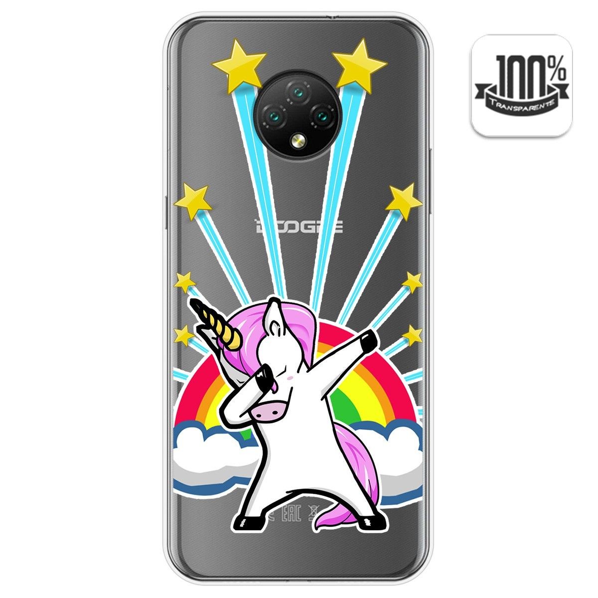 Funda Gel Transparente para Doogee X95 diseño Unicornio Dibujos