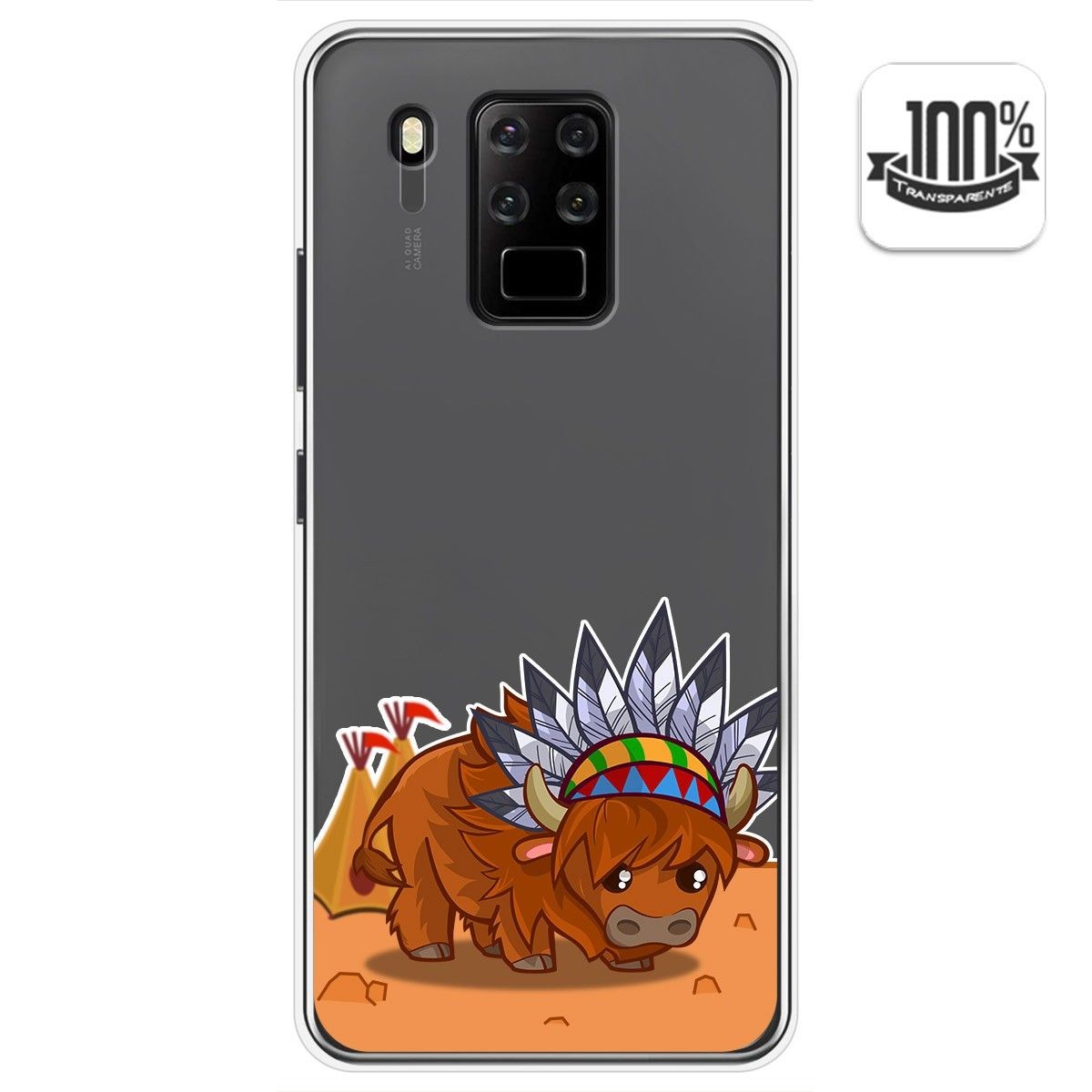 Funda Gel Transparente para Oukitel C18 Pro diseño Bufalo Dibujos