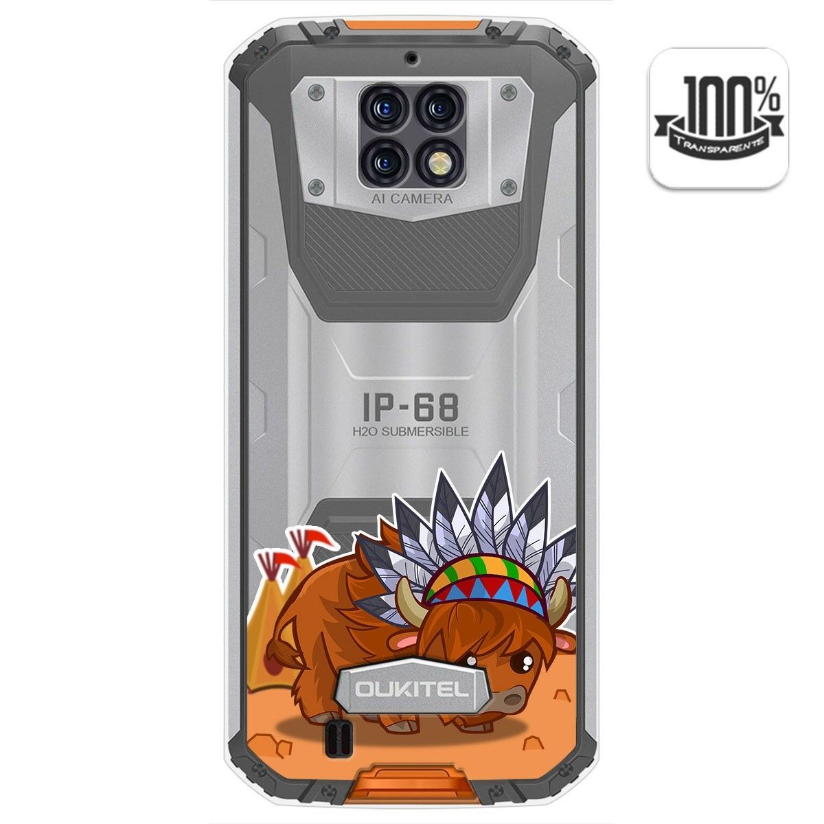 Funda Gel Transparente para Oukitel Wp6 diseño Bufalo Dibujos