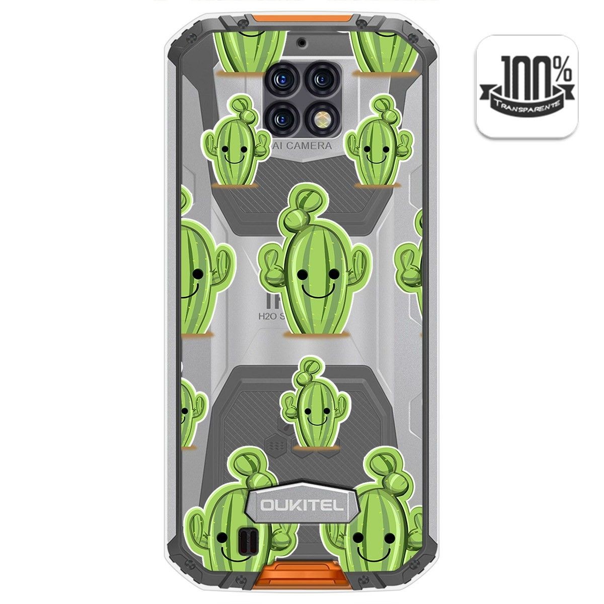 Funda Gel Transparente para Oukitel Wp6 diseño Cactus Dibujos