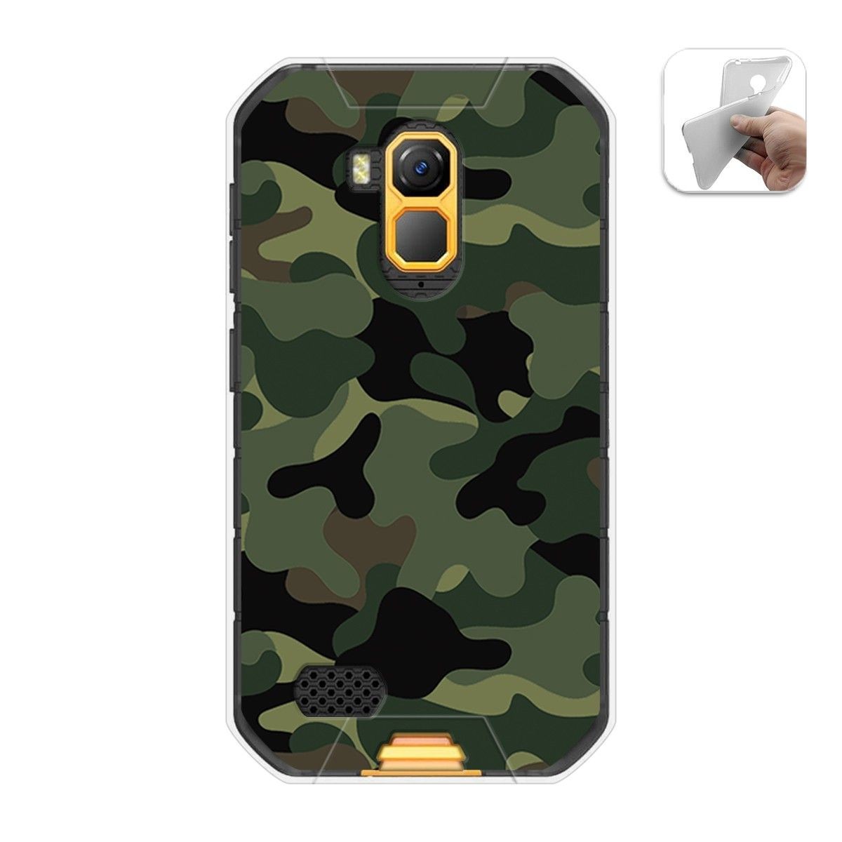 Funda Gel Tpu para Ulefone Armor X7 / X7 Pro diseño Camuflaje Dibujos