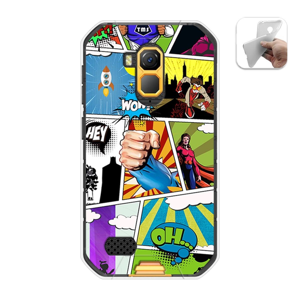 Funda Gel Tpu para Ulefone Armor X7 / X7 Pro diseño Comic Dibujos