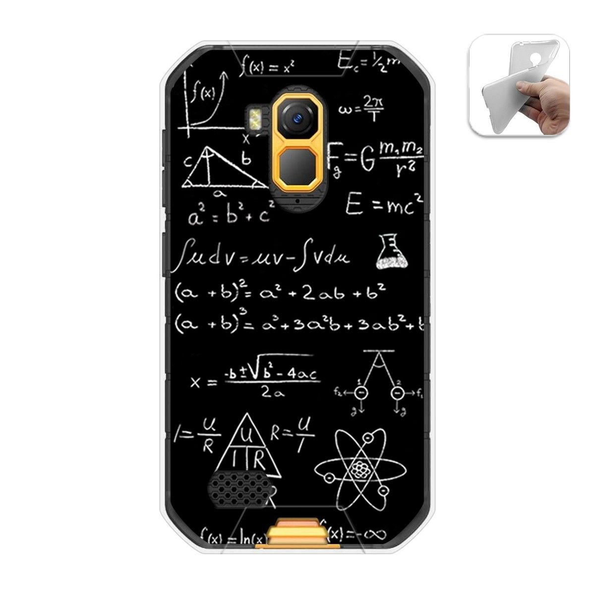 Funda Gel Tpu para Ulefone Armor X7 / X7 Pro diseño Formulas Dibujos