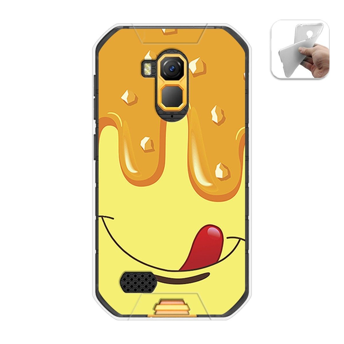 Funda Gel Tpu para Ulefone Armor X7 / X7 Pro diseño Helado Vainilla Dibujos