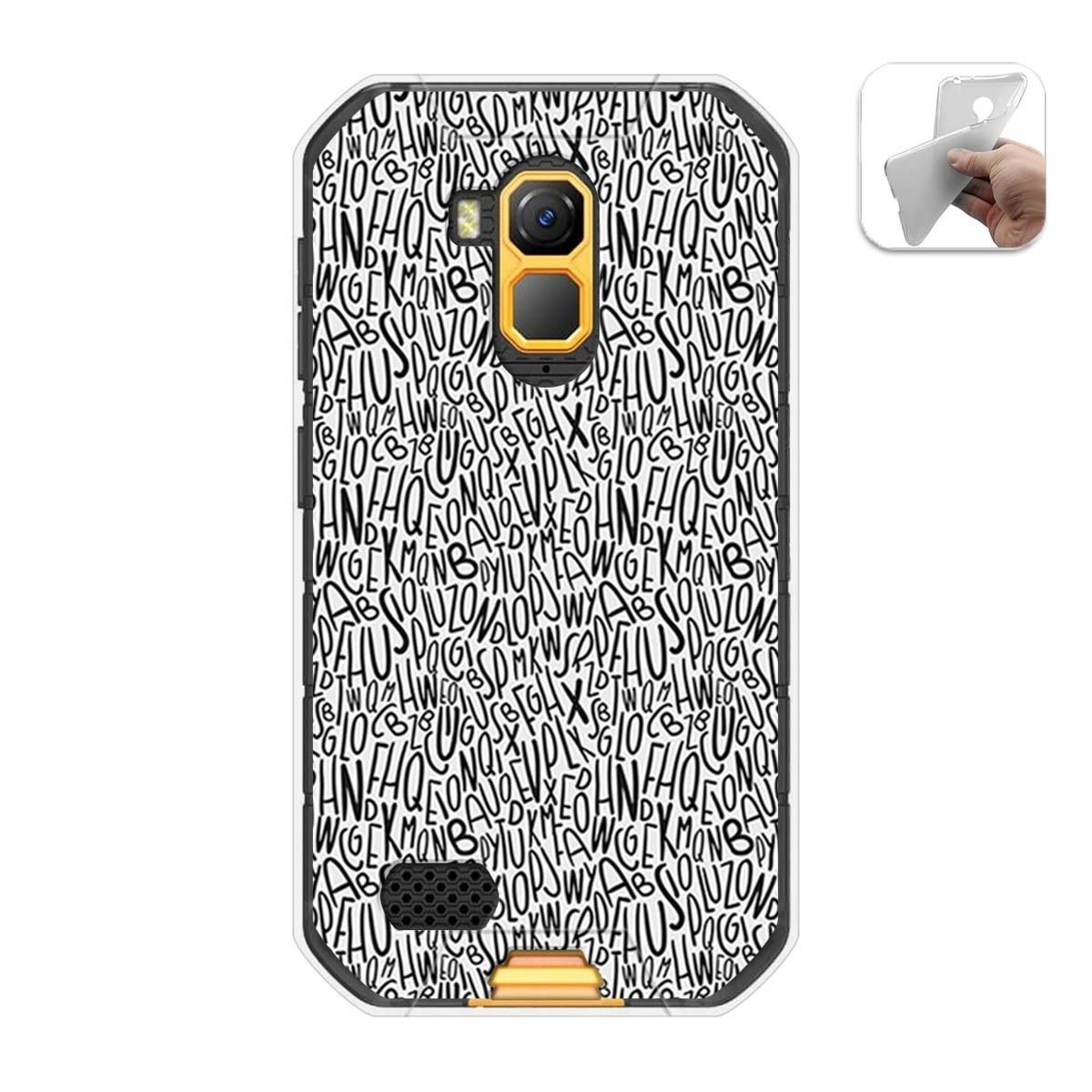 Funda Gel Tpu para Ulefone Armor X7 / X7 Pro diseño Letras Dibujos