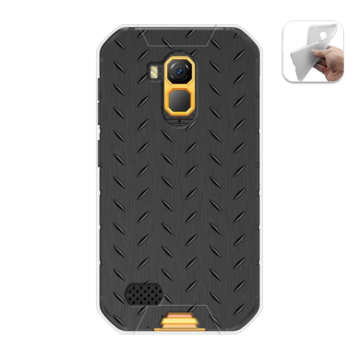 Funda Gel Tpu para Ulefone Armor X7 / X7 Pro diseño Metal Dibujos