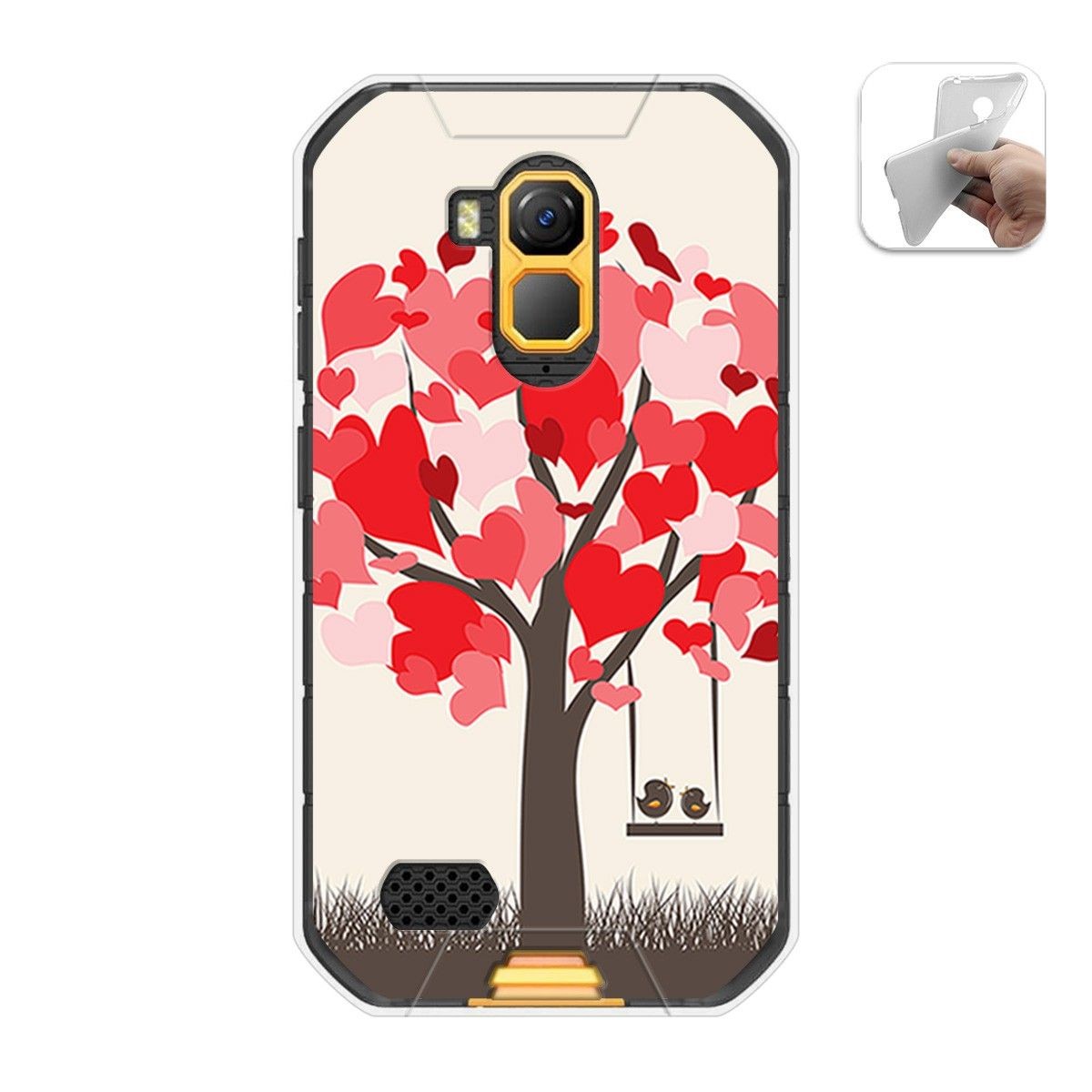 Funda Gel Tpu para Ulefone Armor X7 / X7 Pro diseño Pajaritos Dibujos