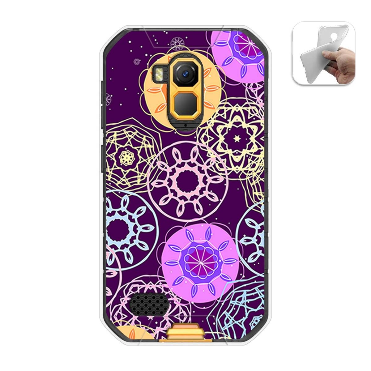 Funda Gel Tpu para Ulefone Armor X7 / X7 Pro diseño Radial Dibujos