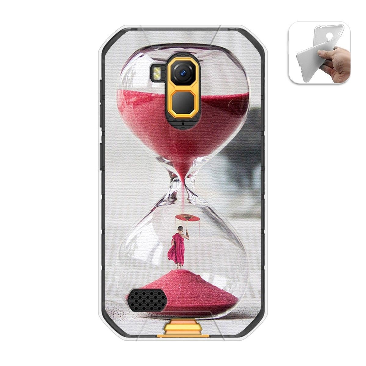 Funda Gel Tpu para Ulefone Armor X7 / X7 Pro diseño Reloj Dibujos