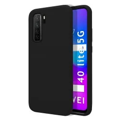 Funda Silicona Líquida Ultra Suave para Huawei P40 Lite 5G color Negra