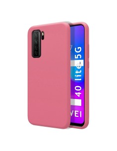 Funda Silicona Líquida Ultra Suave para Huawei P40 Lite 5G color Rosa